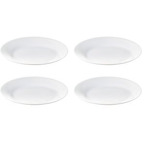 aida Café Tallerken 4 stk. 19,5 cm, Hvid