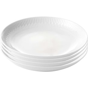 aida Relief Suppetallerken 4 stk. 22 cm, Hvid