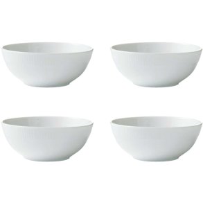 aida Relief Skål 4 stk. Ø14 cm, Hvid
