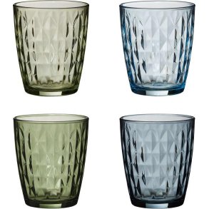aida Mosaic Drikkeglas 4 stk. 34 cl, Blå/Grøn