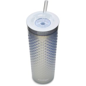 Contigo Autoclose Drikkeflaske m. Sugerør 590 ml, Macaroon