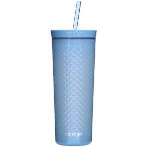 Contigo Autoclose Drikkeflaske m. Sugerør 590 ml, Glacier