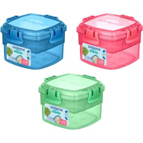 Sistema To Go Lunch Snackboks 400 ml, Blå/Pink/Grøn
