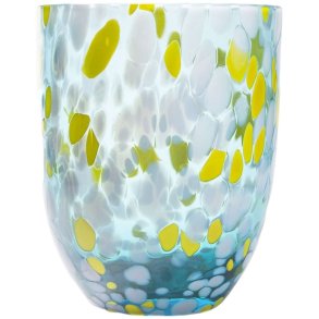 Anna von Lipa Big Confetti Tumbler Drikkeglas 25 cl, Aqua/Lemon