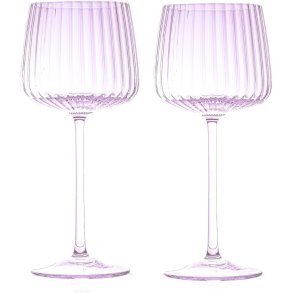 Anna von Lipa Ripple Hvidvinsglas 2 stk. 23 cl, Lilla
