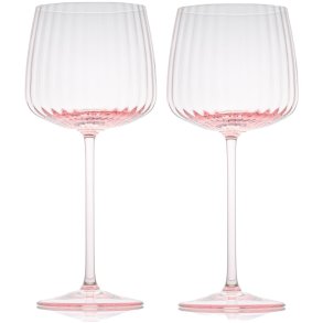 Anna von Lipa Ripple Rødvinsglas 2 stk. 28 cl, Rose