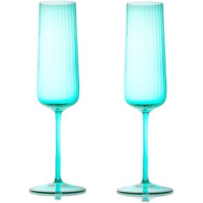 Anna von Lipa Ripple Champagneglas 2 stk. 20 cl, Turquoise
