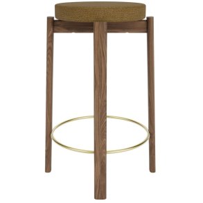 Audo Copenhagen Passage Bordskammel H66 cm, Valnød/Guld Bouclé
