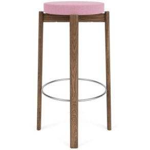 Audo Copenhagen Passage Barstol H76 cm, Valnød/Pink