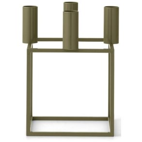 Audo Copenhagen Kubus 4 Lysestage H20 cm, Oliven