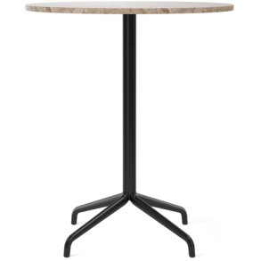 Audo Copenhagen Harbour Counter Bord Ø80 cm, Sort/Kunnis Breccia