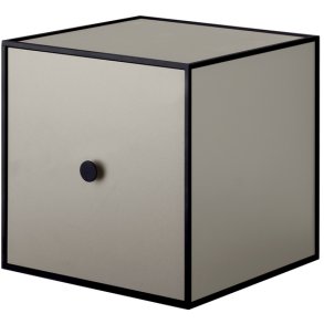 Audo Copenhagen Frame 28 Modul Reol m. Låge 28x28 cm, Sand