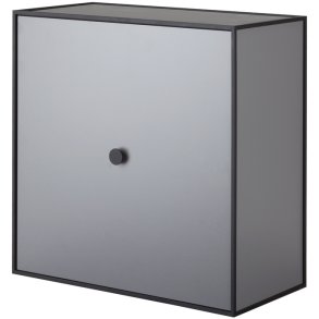Audo Copenhagen Frame 42 Modul Reol m. Låge 42x42 cm, Mørk Grå