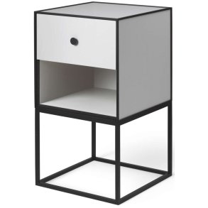 Audo Copenhagen Frame 35 Sidebord m. Skuffe H63 cm, Lys Grå