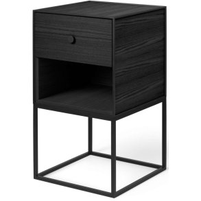 Audo Copenhagen Frame 35 Sidebord m. Skuffe H63 cm, Sortbejdset Ask