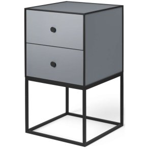 Audo Copenhagen Frame 35 Sidebord m. Skuffer H63 cm, Mørk Grå