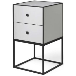 Audo Copenhagen Frame 35 Sidebord m. Skuffer H63 cm, Lys Grå