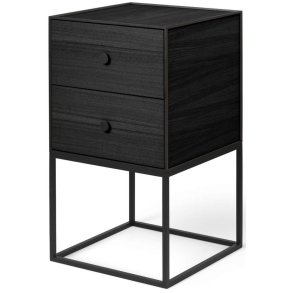 Audo Copenhagen Frame 35 Sidebord m. Skuffer H63 cm, Sortbejdset Ask