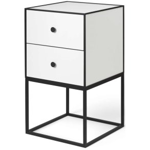 Audo Copenhagen Frame 35 Sidebord m. Skuffer H63 cm, Hvid