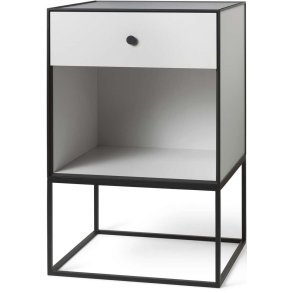 Audo Copenhagen Frame 49 Sidebord m. Skuffe H77 cm, Lys Grå