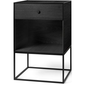 Audo Copenhagen Frame 49 Sidebord m. Skuffe H77 cm, Sortbejdset Ask