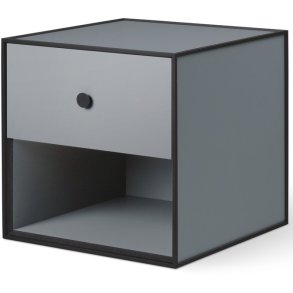 Audo Copenhagen Frame 35 Modul Reol m. 1 Skuffe 35x35 cm, Mørk Grå