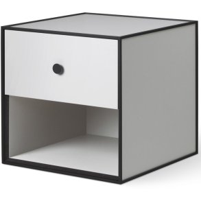 Audo Copenhagen Frame 35 Modul Reol m. 1 Skuffe 35x35 cm, Lys Grå
