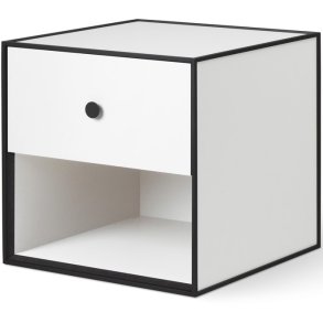 Audo Copenhagen Frame 35 Modul Reol m. 1 Skuffe 35x35 cm, Hvid