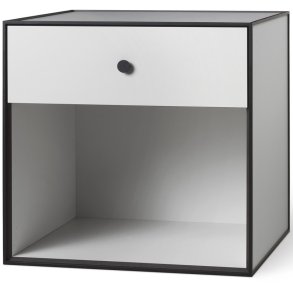 Audo Copenhagen Frame 49 Modul Reol m. 1 Skuffe 49x49 cm, Lys Grå
