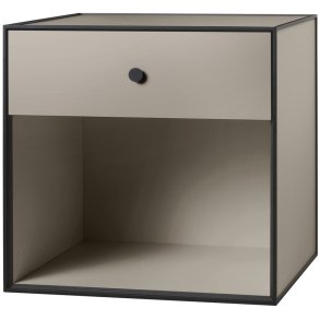 Audo Copenhagen Frame 49 Modul Reol m. 1 Skuffe 49x49 cm, Sand