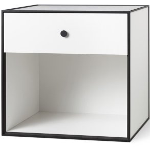 Audo Copenhagen Frame 49 Modul Reol m. 1 Skuffe 49x49 cm, Hvid