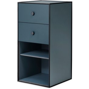 Audo Copenhagen Frame 70 Modul Skab m. 2 Skuffer 70x35 cm, Fjord