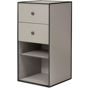 Audo Copenhagen Frame 70 Modul Skab m. 2 Skuffer 70x35 cm, Sand