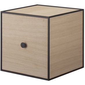 Audo Copenhagen Frame 28 Modul Reol m. Låge 28x28 cm, Eg