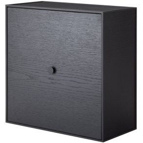Audo Copenhagen Frame 42 Modul Reol m. Låge 42x42 cm, Sortbejdset Ask