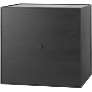 Audo Copenhagen Frame 49 Modul Reol m. Låge 49x49 cm, Sortbejdset Ask