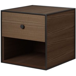 Audo Copenhagen Frame 35 Modul Reol m. 1 Skuffe 35x35 cm, Røget Eg