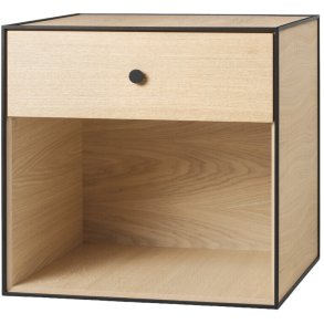 Audo Copenhagen Frame 49 Modul Reol m. 1 Skuffe 49x49 cm, Eg