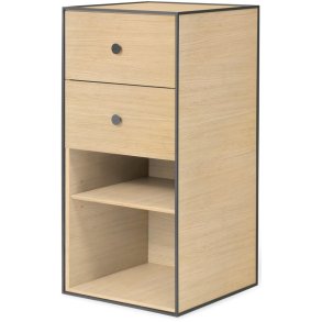 Audo Copenhagen Frame 70 Modul Skab m. 2 Skuffer 70x35 cm, Eg