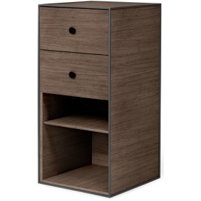Audo Copenhagen Frame 70 Modul Skab m. 2 Skuffer 70x35 cm, Røget Eg