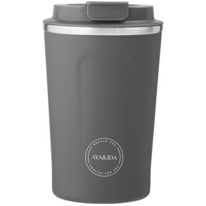 AYA&IDA CUP2GO Termokop 380 ml, Mørk Grå