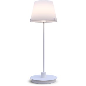 Herstal Gil il Grande Bordlampe H37 cm, Hvid/Opal Glas