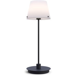 Herstal Gil il Grande Bordlampe H37 cm, Sort/Opal Glas