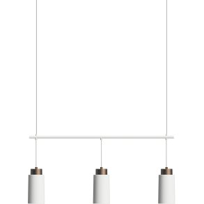 Herstal Edge Pendel 101,7 cm, Mat Hvid/Bronze