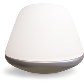 Herstal Bloom Bordlampe H16,8 cm, Satin Sølv/Opal Glas