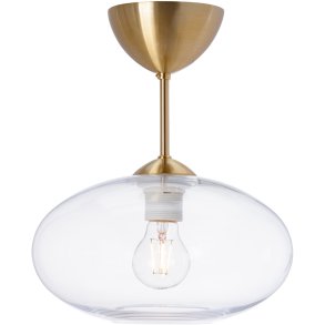 Belid Bullo Loftlampe Ø27 cm, Messing/Klar Glas