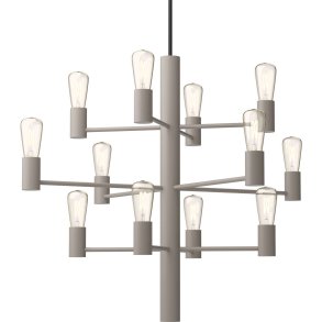 Herstal Manola Lysekrone 12 Arme, Light Beige