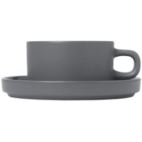blomus PILAR Tekop m. Underkop 2 stk 17 cl, Pewter