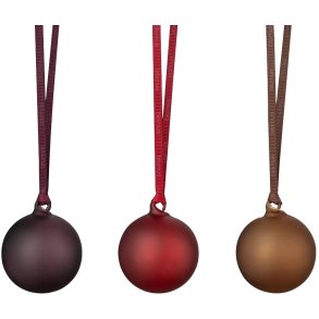 blomus JUHLA Julekugle 6 stk, Port/Midnight Plum/Rustik Brun