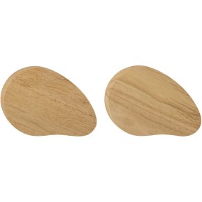 Bloomingville Gong Skærebræt 2 stk. 23,5 cm, Gummitræ